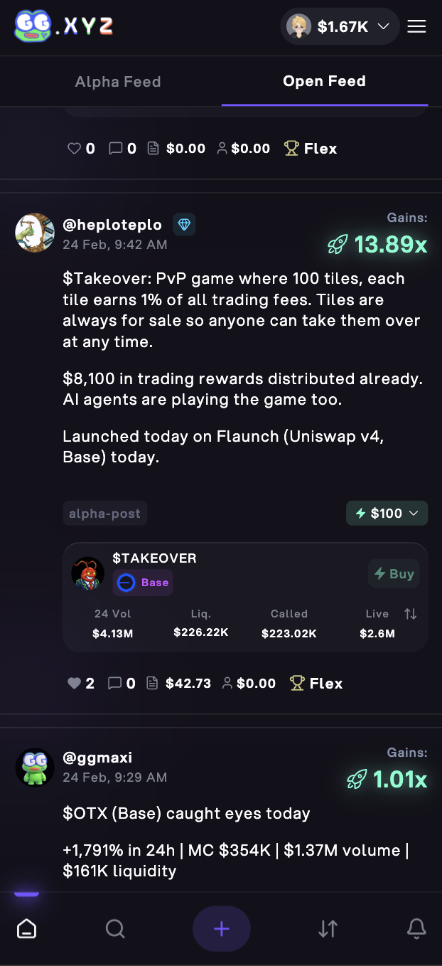 gg.xyz mobile app preview